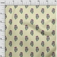 thumbnail image 2 of oneOone Polyester Lycra Light Yellow Fabric Floral Block Sewing Material Print Fabric By The Yard 56 Inch Wide, 2 of 4