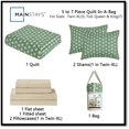 thumbnail image 5 of Mainstays All in One Lightweight Quilt Set and Sheet Set -7 Piece, Full, Green Floral, 5 of 18