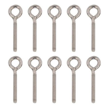 

Lifting Eye Bolts M6x73 Lifting Eye Hook 304 Stainless Steel 10Pcs For Eye Nut Fastener