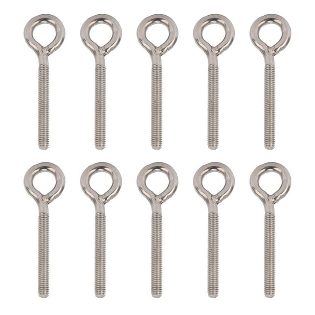 Lifting Eye , Silver M6x73 Lifting Eye Hook Convenient 304 Stainless Steel 73mm For Mining Equipment Rail Loading