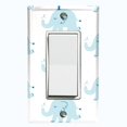 thumbnail image 1 of Metal Light Switch Plate Cover Cute Baby Blue Elephant ZOO005, 1 of 13