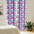 thumbnail image 2 of Ambesonne Geometric Curtains, Pastel Colored Square, Pair of 28"x63", Multicolor, 2 of 5