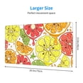 thumbnail image 3 of ZNDUO Large Rubber Mouse Pad Non-slip Desk Mat Cartoon Fruit Lemon Doodle Rubber Desk Pad Mousepad Keyboard Pad for Home Office, 15.8" x 29.5", 3 of 9