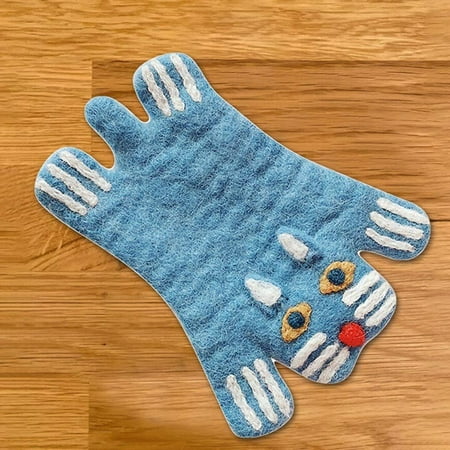 

KEUSN Cute Animal Wool Felts Cup Cushion Cartoon-like Desktop Decorations Placemats Heat Pads