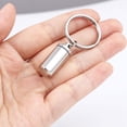 thumbnail image 2 of Silver Stainless Steel Small Cylinder Cremation Urn Waterproof Ashes Holder Pendant Keychain Memorial Keepsake Ashes Container Key Ring with Free Funnel Kit and Velvet Jewelry Box, 2 of 10