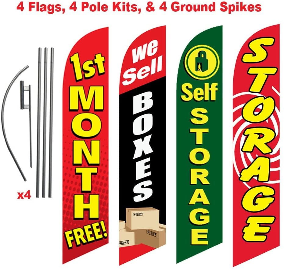 Four Pack of Self Storage Advertising Package, 1st Month Free, We Sell