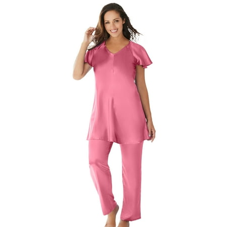 

Amoureuse Women s Plus Size The Luxe Satin Pj Set
