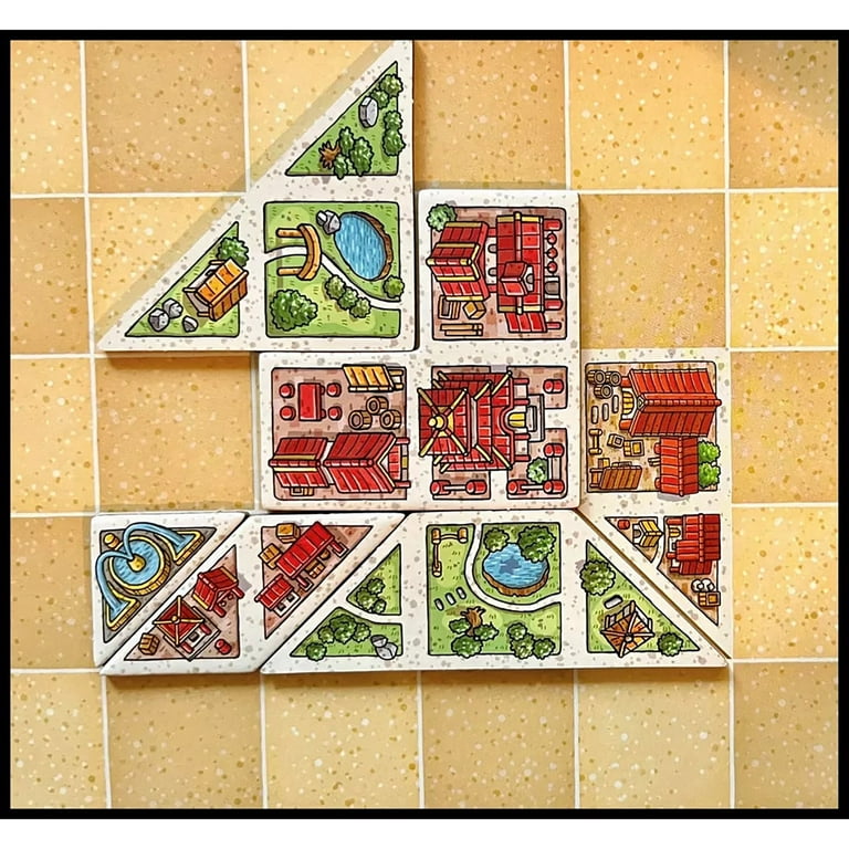 Capstone Games Tangram City - Tile Laying Strategy Board Game, Build Your City, Bring Harmony to The Human & Natural Realm, Ages 10+, 1-5 Players Capstone Games Tangram City - Tile Laying Strategy Board Game, Build Your City, Bring Harmony to The Human & Natural Realm, Ages 10+, 1-5 Players