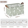 thumbnail image 7 of Yayeee Foldable Storage Basket for Shelves Set of 2 Waterproof Cloth Bins with Handles, Green Floral Cat Pattern, 7 of 7