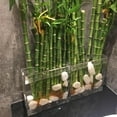 thumbnail image 5 of WGV Clear Rectangular Glass Block Vase - 2" Wide x 10" Height, Good quality, Heavy Weighted Base - 1 Pc, 5 of 6