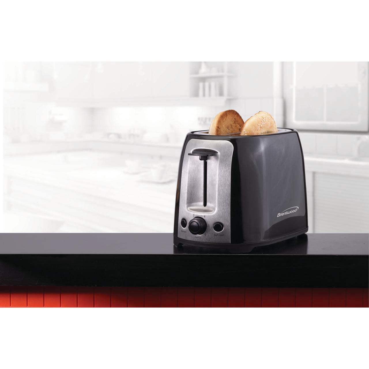 Brentwood 2-Slice Cool-Touch Toaster with Extra-Wide Slots (Black), TS-292BPT