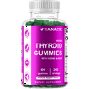 Vitamatic Vegan Thyroid Support Gummies with Iodine & Kelp - 60 Count - Improve Your Energy & Increase Metabolism - Plant Based