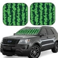 thumbnail image 6 of Kdxio Green Stripes Of Watermelon Print 2-Piece Sun Shade Front Windshield - Foldable Car Front Window Sunshades for Most Sedans SUV Truck, 6 of 6