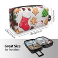 thumbnail image 4 of Goofa Christmas Gingerbread Cookies Printed Toiletry Bag with Handle,Large Capacity Travel Makeup Cosmetic Bag for Women, Carry on Airport Airline Compliant Bag, 4 of 9