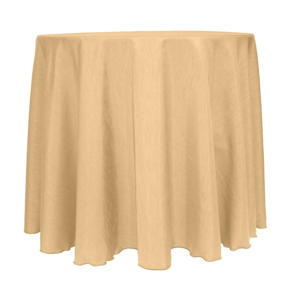 Ultimate Textile Reversible Shantung Satin - Majestic 114-Inch Round Tablecloth Camel Light Brown