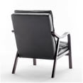 thumbnail image 5 of Uspridefurniture Clovis 24.8" Wide Mid-Century Modern Faux Leather Armchair, Black, 5 of 5