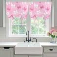 thumbnail image 4 of Pink White Bow Tie Up Curtains for Windows, Adjustable Balloon Window Shades, Modern Art Watercolor Bowknot Kitchen Window Treatments Adjustable Roll Up Curtain for Basement/Nursery 52"x45", 4 of 8