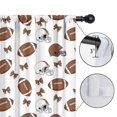 thumbnail image 4 of Kid Curtains,Football Helmet Brown Pattern Kid Insulated Curtains Set Of 2,Bedroom Essentials,Toddler Room Decor 52"x84", 4 of 5