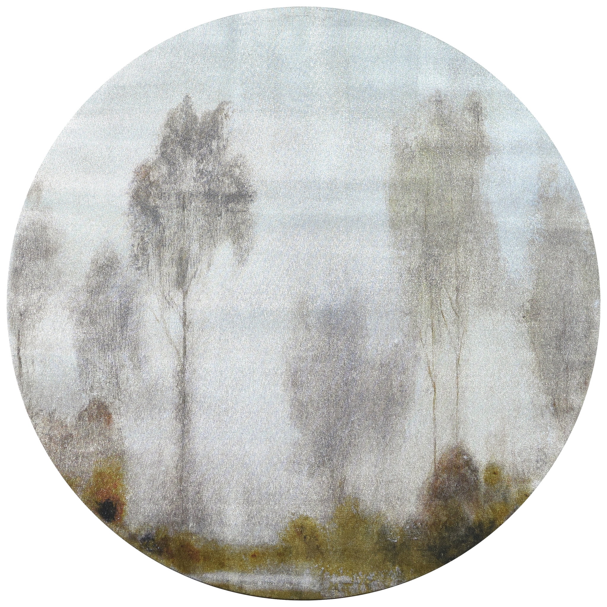 Empire Art Direct Subtle Reflection Circular Silver Canvas Round Wall Art 24 Diameter Ready To Hang Walmart Com Walmart Com