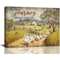 Farmhouse Country Wall Art Country Duck Barn Scenery Pictures Wall Decor Farmhouse Rustic Landscape Canvas Prints Painting Framed Artwork for Kitchen Bathroom Bedroom Living Room 16"x12"