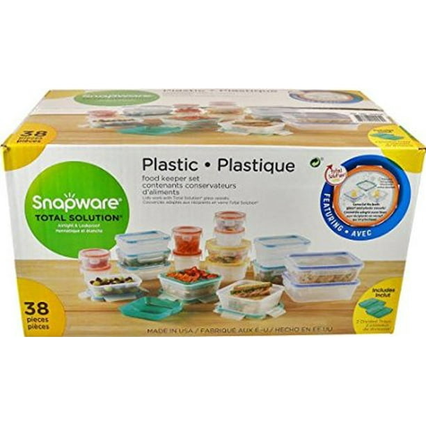 snapware plastic food storage set 38pc