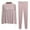 Pink, variant on UAMVSH Thermal Underwear for Women 2 Piece Outfits Comfy Soft Base Layer Top and Bottom Set Warm Turtleneck Loungewear with Chest Pads