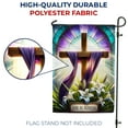 thumbnail image 3 of America Forever He is Risen Spring Easter Garden Flag, 12.5 x 18 inch Double Sided, Easter Cross and Lilies, Religious Easter Day Flag Christian Home Decor for Spring Outdoor and Outside Decoration, 3 of 5