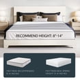 thumbnail image 7 of Einfach King Size White Leather Upholstered Bed Frame with Adjustable Headboard, No Box Spring Needed, Low, 7 of 7