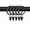 Black, variant on PlusCasa Noise-Canceling 1-1/4 inch Satin Nickel Curtain Rings with Clips (10 Count)