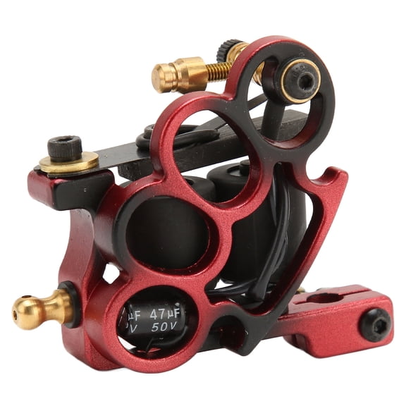 Falleo Clearance Tattoo Coil Machine 10 Wraps Liner Shader Lightweight Professional Precise 5V Start Voltage Tattoo Machine Red