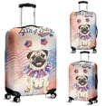 thumbnail image 2 of 4th of July Pug Celebrates Independence Day Travel Luggage Cover Dog Lover Gifts Suitcase Dust Protective Decor - 12010, 2 of 5