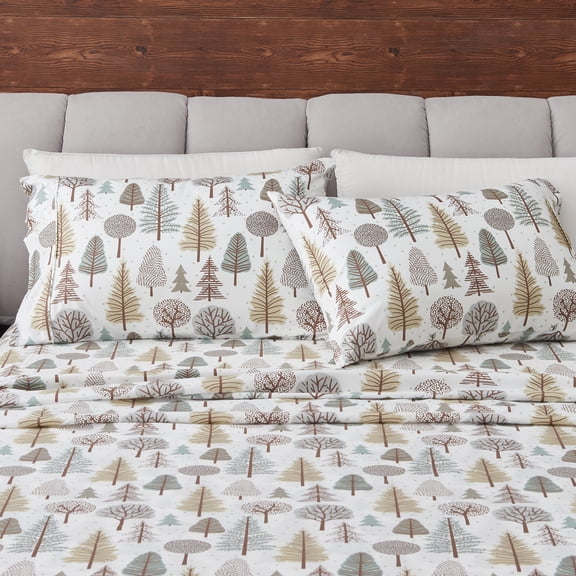 Great Bay Home Rustic Inspired Microfiber Sheet Set (Twin, Forest Trail)