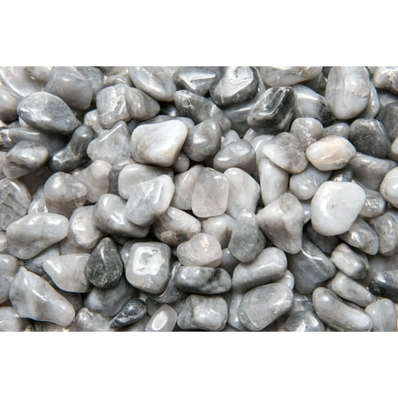 Crystolon Medium Stone - Fantasia Crystal Vault: 1 lb High Grade Cats Eye Tumbled Stones - Medium - 1