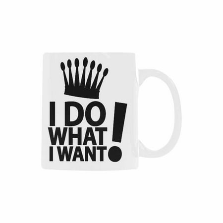 

SUNENAT Funny Quotes Ceramic White Coffee Mugs 15 Fl Oz I do what I want Coffee Mug Sarcastic Funny Mug with Sayings