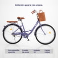 thumbnail image 2 of Bicicleta Neon Urbana Rodada 26 Con Canastilla Color Morado, 2 of 7