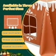thumbnail image 3 of Gingerbread House Christmas Tablecloth, Holiday Painting Table Cover, Festive Winter Pattern Cloth for Party Dining Room Kitchen Decor, Interactive Playhouse with Playful Cut-Out Windows, 3 of 5