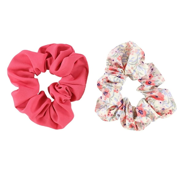 American Eagle Womens Floral 2-Pack Hair Scrunchie, Pink