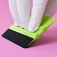 thumbnail image 4 of 2pcs Vinyl Felt Squeegee, Vinyl Squeegee with Plastic Felt Edge, Graphic Scraper Application Tool green, 4 of 5