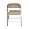 thumbnail image 4 of Tan Beige Folding Chair with Metal Seat and Back, 4 of 6