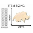 thumbnail image 2 of Unfinished Wood Switzerland Shape - Country - Craft - up to 46" DIY 24" / 1/2", 2 of 3