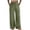 849#Army Green, variant on Women's High Waist Boho Linen Palazzo Pants Lightweight Wide Leg Summer Work Pants Gray M