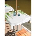 thumbnail image 2 of Outdoor Tablecloth with Umbrella Hole for Patio/Picnic/Party/Camping, Green Waterproof Table Cloth Square Cover Washable, Summer Botanical Leaves Watercolor (54"x 54"), 2 of 8