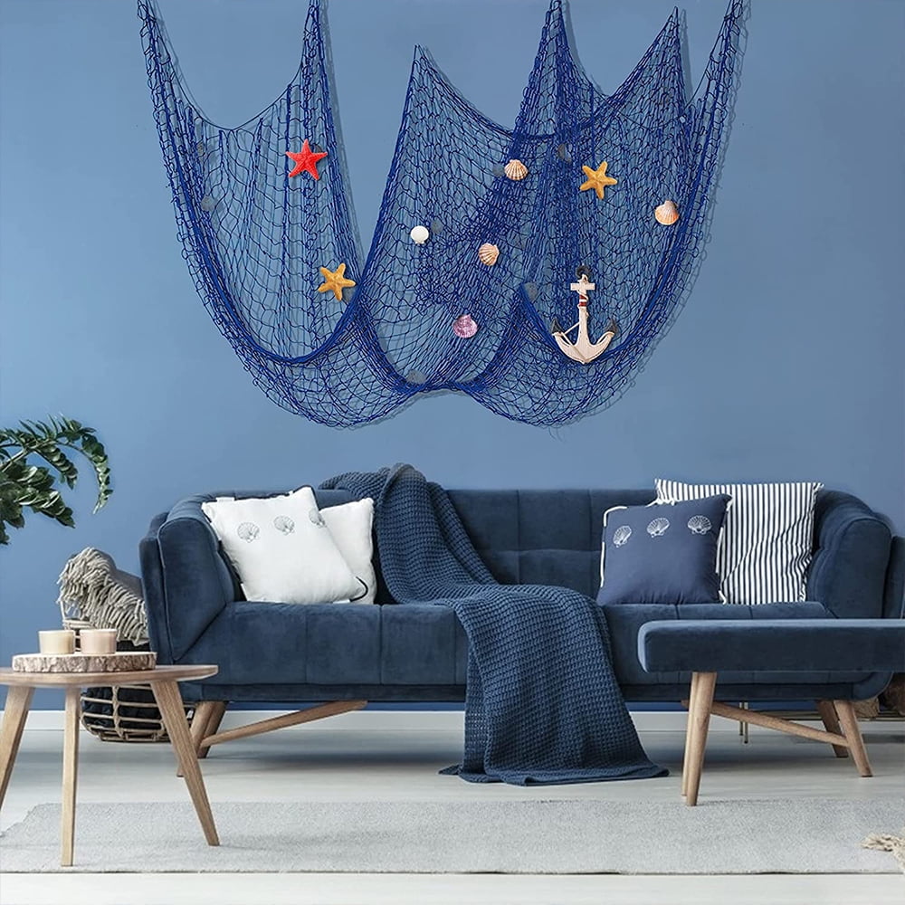 Nautical Fish Net Wall Decor Mediterranean Style Home Decorative