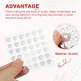 thumbnail image 3 of Uxcell Heart Stickers, Self Adhesive Acrylic Heart Rhinestones Jewel Sticker for Crafting Nail Decor DIY White, 3 of 6