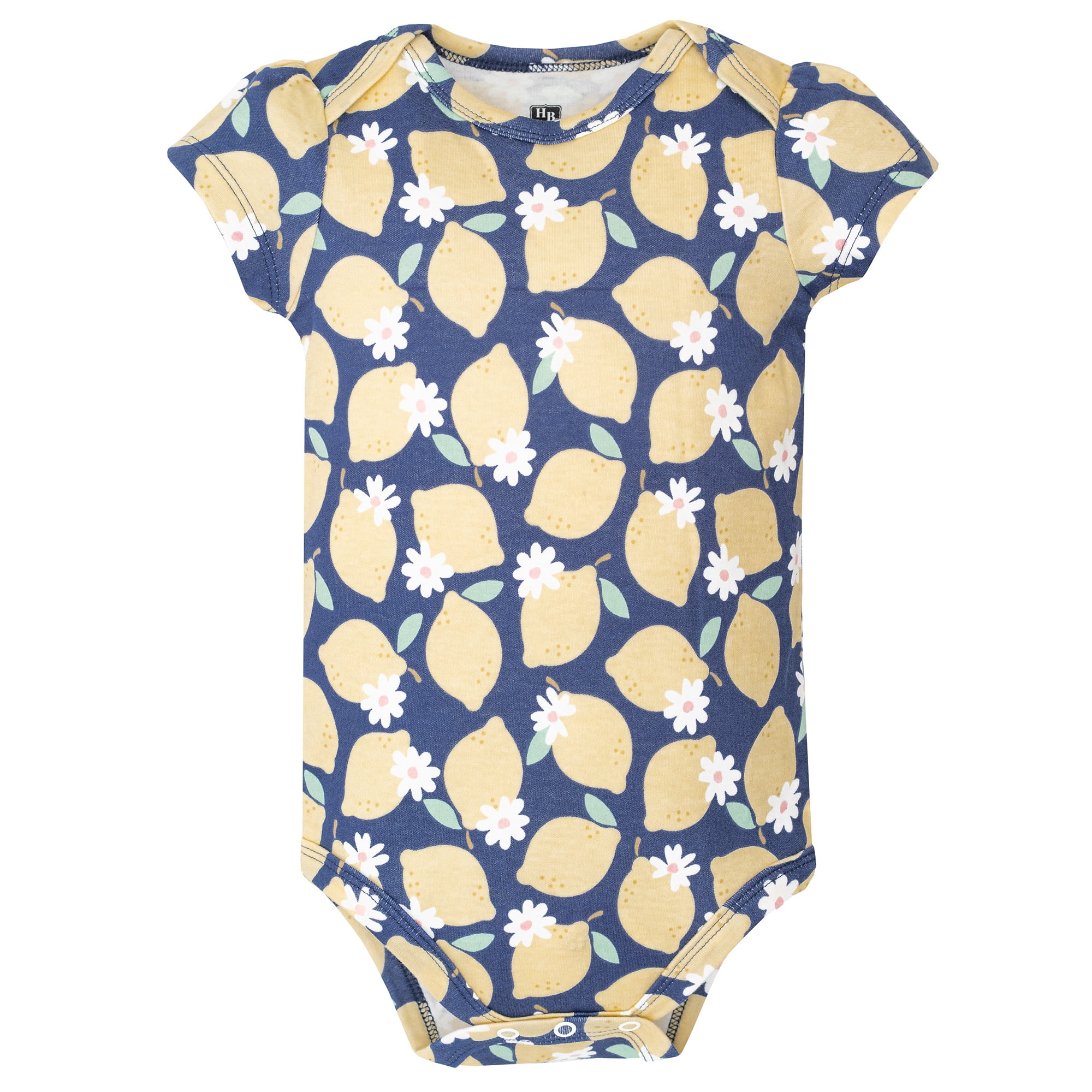 Hudson Baby Infant Girls Cotton Bodysuits 5-Pack, Main Squeeze Lemon, Preemie
