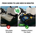 thumbnail image 4 of Golf Cart Seat Covers for 2 Seater,Blue Yellow Floral Microfiber Cart Seat Towel Blanket,Spring Summer Pastoral Plant Leaf Absorbent Breathable Non Slip Bench Seats Protector for Golf Course 51"x31", 4 of 9