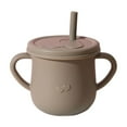 thumbnail image 1 of Ovzne Silicone Cups With Straw Feeding Cups With 2 Handles And For Infants Random Designss For Drinks And Snacks On Clearance, 1 of 5