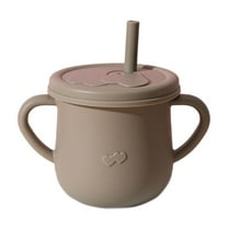 Jpxdew Silicone Straw Cup,Leak-Proof 150ml Infant Cup,2-Handle Training Drinkware,BPA-Free Baby Bottle,5 Months