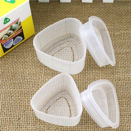 Raindrops Sushi Press Mold 6Pcs Onigiri Mould for Sushi Making in White PP Suitable for All Kitchens