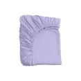 thumbnail image 2 of Disposable Bedding Set Fitted Sheet Pillowcases Flat Sheet Breathable Travel Hotel Linens Hypoallergenic Overnight Essentials, Purple, JKODE, 2 of 6